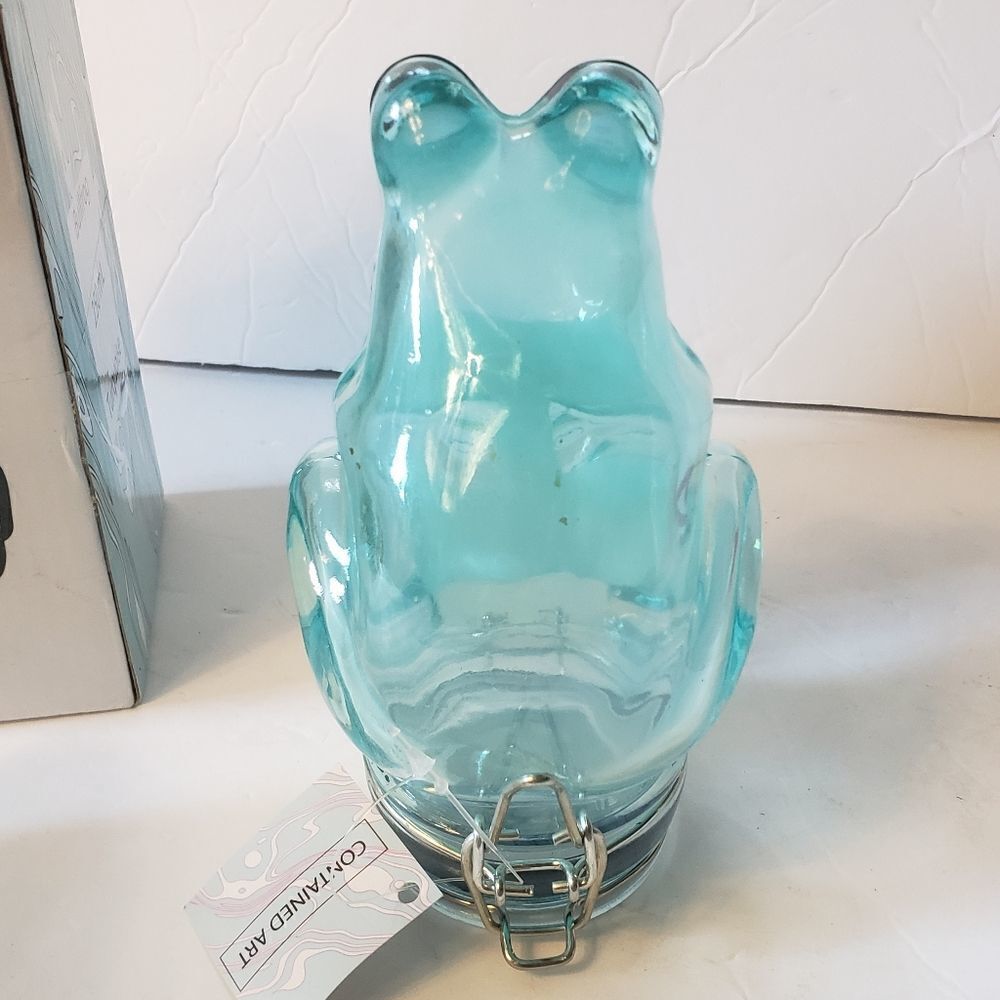 NWB Container Art Turquoise Frog Storage - Picture 4 of 11